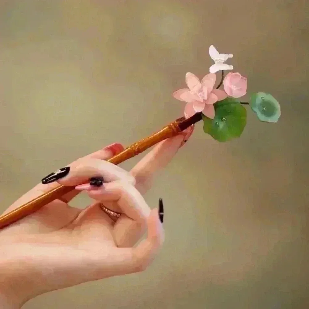 Lotus🪷 Wooden Hairpin